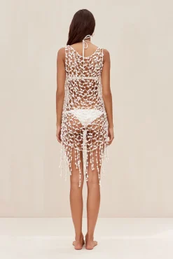 ROMAN CROCHET DRESS - OFF WHITE