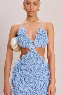 ROMANA CROCHET DRESS - MARINE