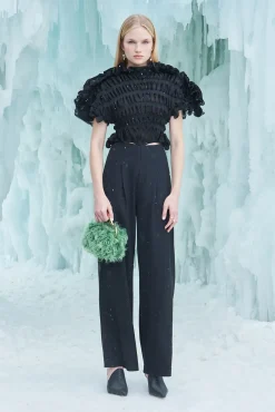 ROSLYN KNIT TOP - BLACK