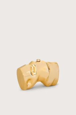 SCRUNCH CLUTCH - SHINY GOLD