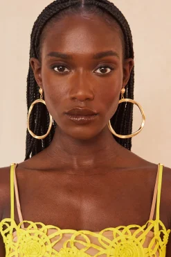 SERENA EARRING - BRUSHED BRASS