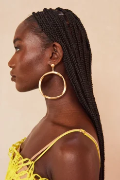 SERENA EARRING - BRUSHED BRASS
