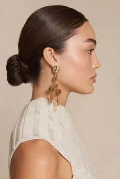 SLOANE EARRING - SHINY BRASS