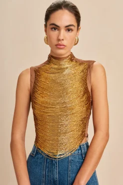 TARAJI TOP - BRONZE