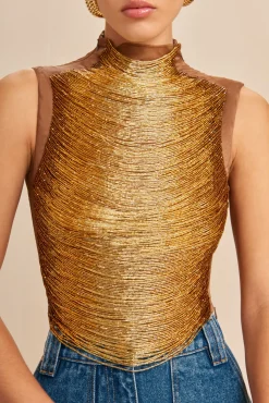 TARAJI TOP - BRONZE