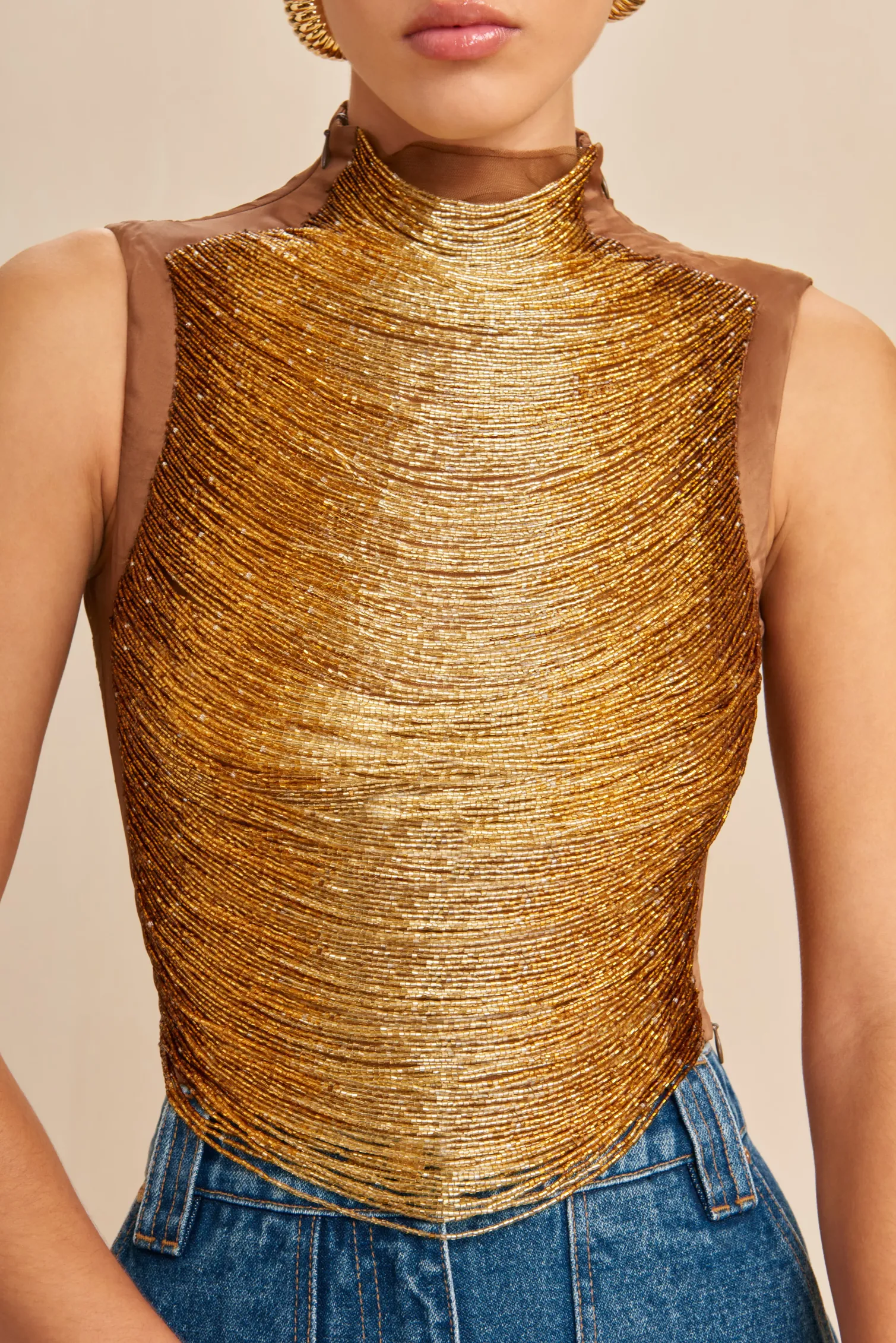 TARAJI TOP - BRONZE