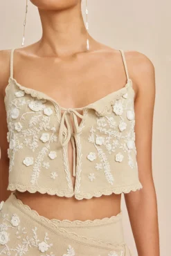 TIFFANIE KNIT TOP - BEACH COMBO