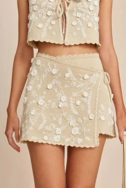 TILDA KNIT SKIRT - BEACH COMBO