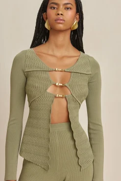 TROI KNIT TOP - TEA