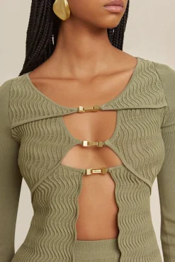 TROI KNIT TOP - TEA