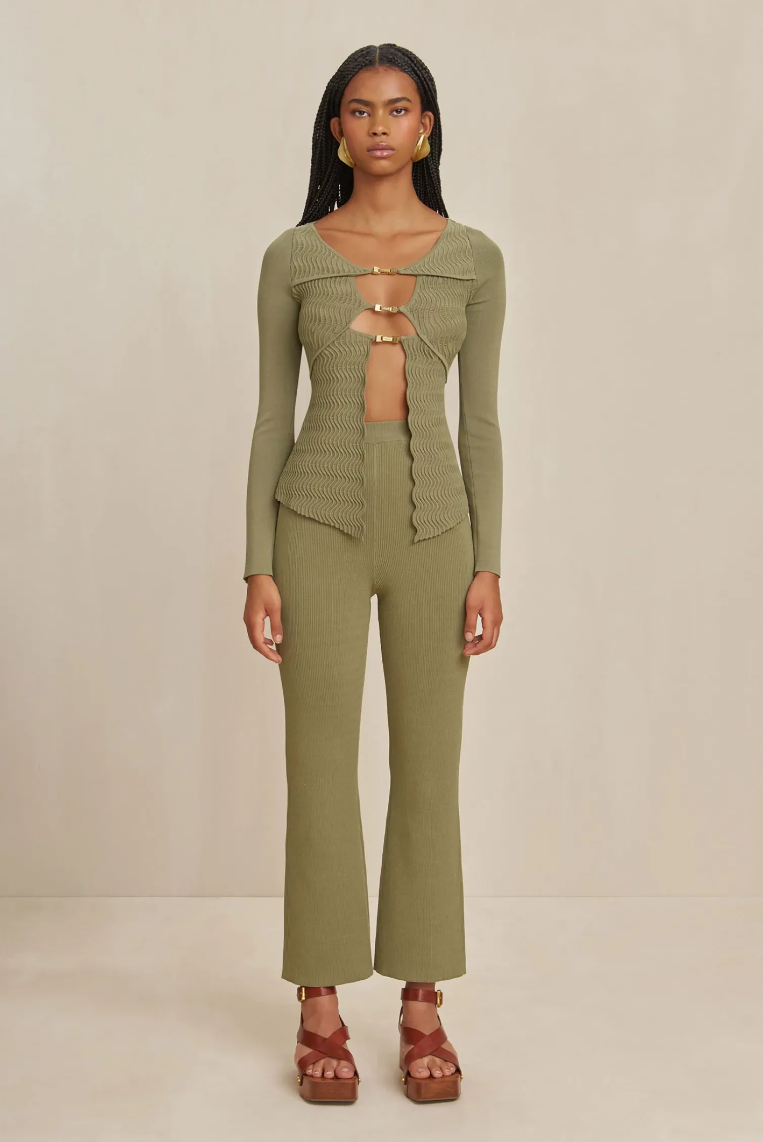 TROI KNIT TOP - TEA