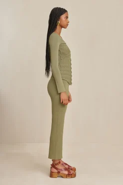 TROI KNIT TOP - TEA