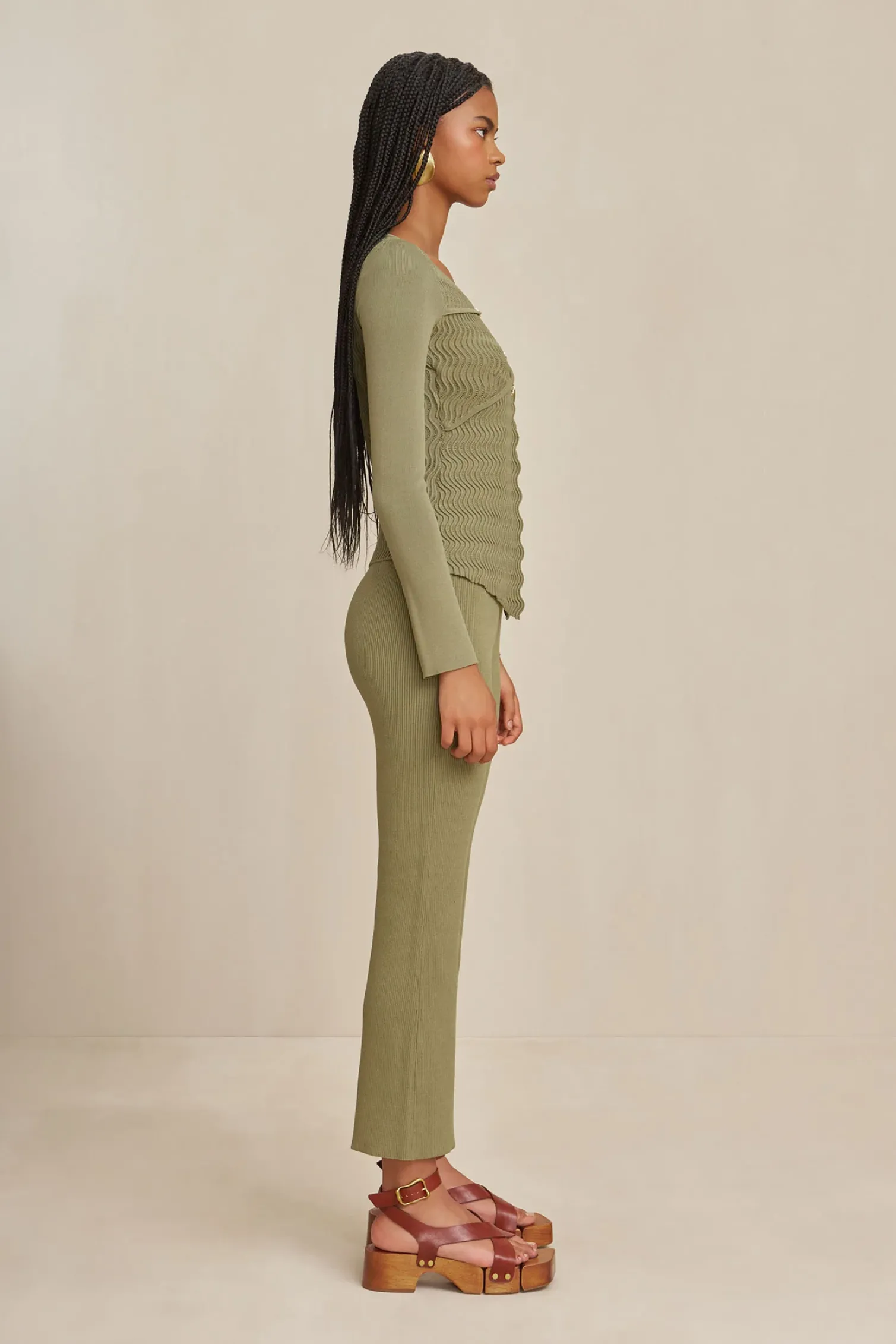 TROI KNIT TOP - TEA