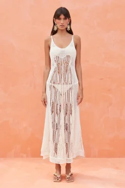 VICKIE CROCHET COVERUP - OFF WHITE