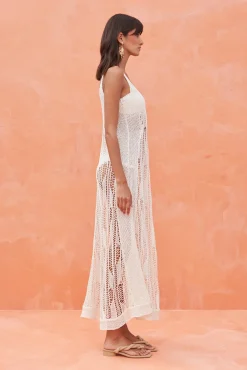 VICKIE CROCHET COVERUP - OFF WHITE