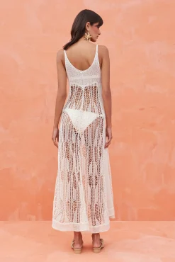 VICKIE CROCHET COVERUP - OFF WHITE