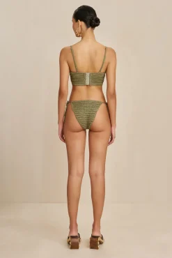 VIVIANA CROCHET BIKINI BOTTOM - TEA
