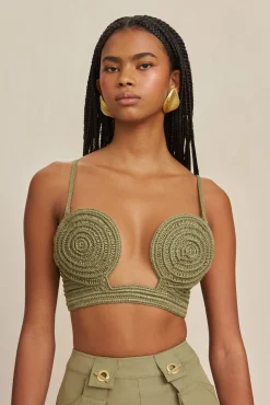 VIVIANA CROCHET TOP - TEA