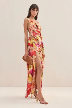 WHITNEY GOWN - PAINTED FLORAL