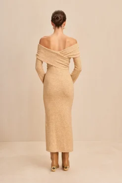 ZENNIE KNIT DRESS - TAWN MELANGE