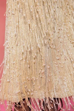 ZION KNIT GOWN - LIGHT GOLD